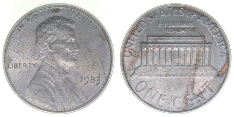 1983 Unplated Zinc Error, PCGS MS-64