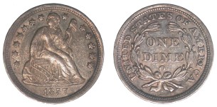 1857-O AU-50