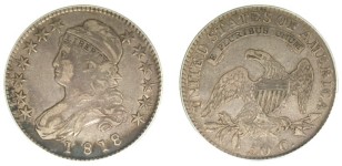 1818 O.102, 8 over 7, Sm 8, PCGS VF-35